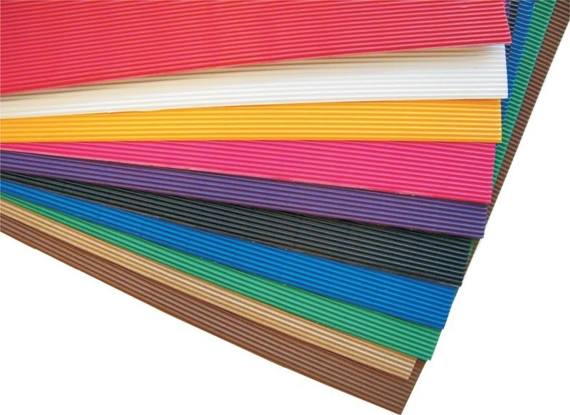 Cartoncino ondulato metallizzato - Dimensioni cm. 50x70 foglio singolo  disponibile in diversi colori